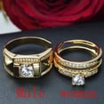 thumbnail image 4 of Anillo De Diamantes De Pareja De Oro De 18 Quilates Accesorios Populares Para Hombres Y Mujeres, 4 of 4