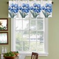 thumbnail image 3 of Spring Floral Curtain Valances for Windows, Kitchen Valance Window Treatments Panel 2 Pack, Watercolor Tulip Flowers Pastoral Rod Pocket Short Curtains for Bathroom Bedroom 60 x 18 Inch, 3 of 8