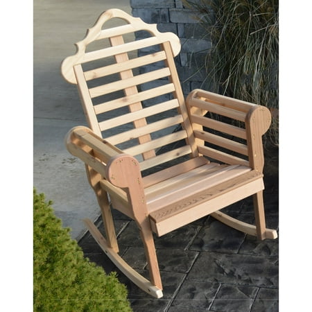A & L Furniture Western Red Cedar Marlboro Porch Rocker