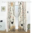 thumbnail image 2 of Hand Drawn Forest Room Blackout Cutrains Original Design Summer Thermal Insulated Curtain for Home, Living Room, Bedroom, Offices, Kitchen 84 x 55 Inch x 2 Panels, 2 of 4