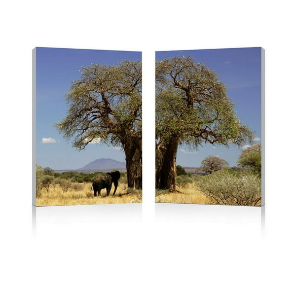 Tree of Life Mounted Print Diptych in Multicolor