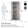 thumbnail image 3 of Systembuild Evolution Camberly Tall Asymmetrical Cabinet, Graphite Gray, 3 of 9