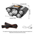 thumbnail image 5 of Rechargeable Headlamp with 5 LED Super Bright Lamp Beads, IPX45-Waterproof Headlamps Flashlight for Fishing, Camping, Hiking & Outdoors, 5 of 5
