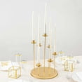 thumbnail image 5 of Efavormart 15" Tall Gold 7-Arm Metal Cluster Taper Candle Holder Centerpiece, Round Wedding Tabletop Candelabra, 5 of 11
