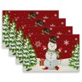 thumbnail image 1 of Mantel individual navideño reversible de tela resistente al calor, decoración navideña, 1 of 5