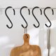 thumbnail image 3 of Large Black Rubberized Coated S Hooks - 6 Pack Heavy Duty Closet Hooks for Hanging Tools Plants Lights Purses Handbags Coats Jeans Cups Pans and Pots, 3 of 5