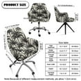 thumbnail image 7 of Xoenoiee Palm Tree Print Velvet Armchair Slipcovers for Dining Room, Stretch Curved Back Dining Chair Covers Wingback Chair Cover Fits Curved Back Chairs with Arms, 7 of 7