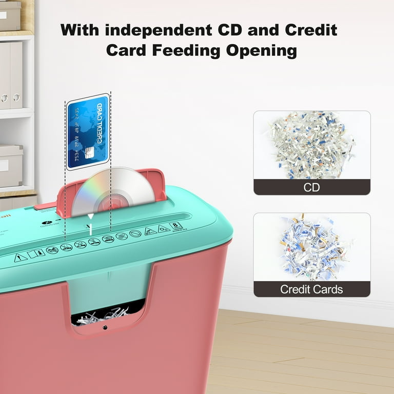 ちぃページです★ Bonsaii 8-Sheet Strip Cut Paper Shredder with 3.4 Gallons
