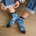 thumbnail image 3 of Pofeuu Watercolor Ships Print 30cm Socks, Adult Running Hiking Socks for Youth and Adult, 3 of 7