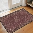 thumbnail image 3 of Washable Vintage Kitchen Mat 31"x20" Non Slip Soft Plush Low Profile Kitchen Rug, Distressed Medallion Oriental Style Sink Mat for Laundry Room Bedroom Office, 3 of 6