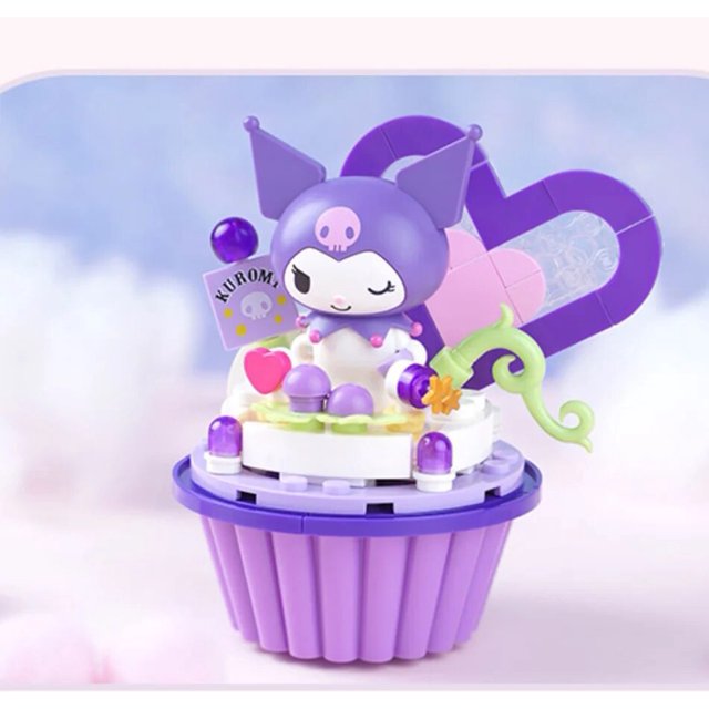 Sanrio-bloques de construcción Kawaii de Hello Kitty para niños, juguete de construcción con dibujos animados de Anime Kuromi