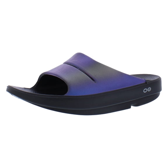 OOFOS Ooahh Luxe Womens Shoes Size 6, Color: Midnight Spectre