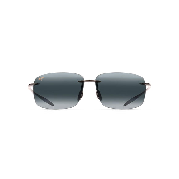 Gafas de sol Maui Jim Breakwall, polarizadas, color negro brillante, tamaño mediano