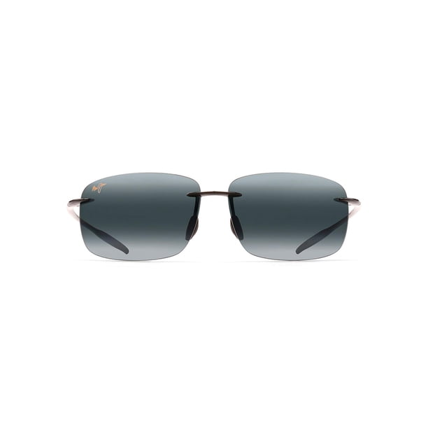 Gafas de sol Maui Jim Breakwall, polarizadas, color negro brillante, tamaño mediano