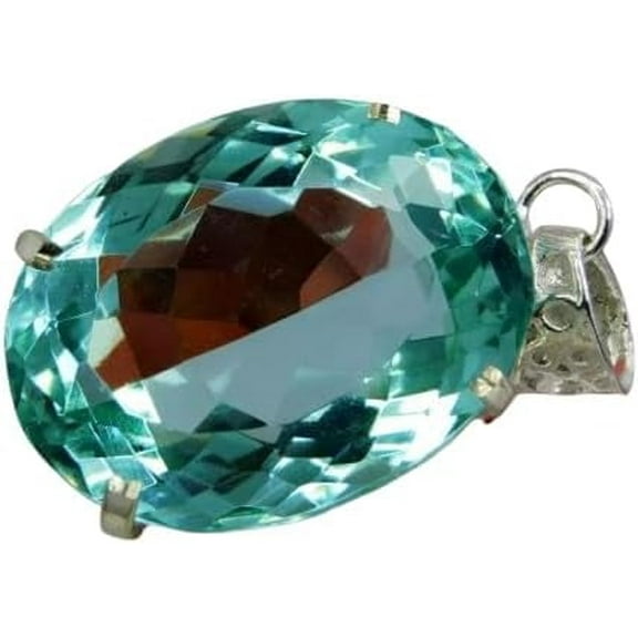 Oval Cut Natural 99.00 Ct Sky Blue Topaz 925 Solid Silver Pendant Loose Gemstone