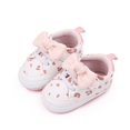 thumbnail image 2 of Otqutp Baby Girls Sneakers Bow Open Toe Loafers Heart Shoes Cotton Soft Sole Non Slip First Walking Shoes Light Breathable, 2 of 7