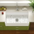 thumbnail image 4 of HOROW 36" L x 20" W Fireclay Farmhouse Kitchen Sink Undermount with Sink Grid and Basket Strainer, 4 of 14