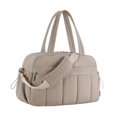 thumbnail image 3 of Bolsa de gimnasio para mujer, ideal para artículos de aseo, práctica y moderna bolsa de viaje para actividades al aire libre. Gris, 3 of 8
