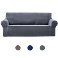 thumbnail image 3 of Stretch Sofa Slipcover Elastic Couch Sofa Exquisite Cover Washable Furniture Protector for Kids Pets, Carbon Grey, 3 of 9