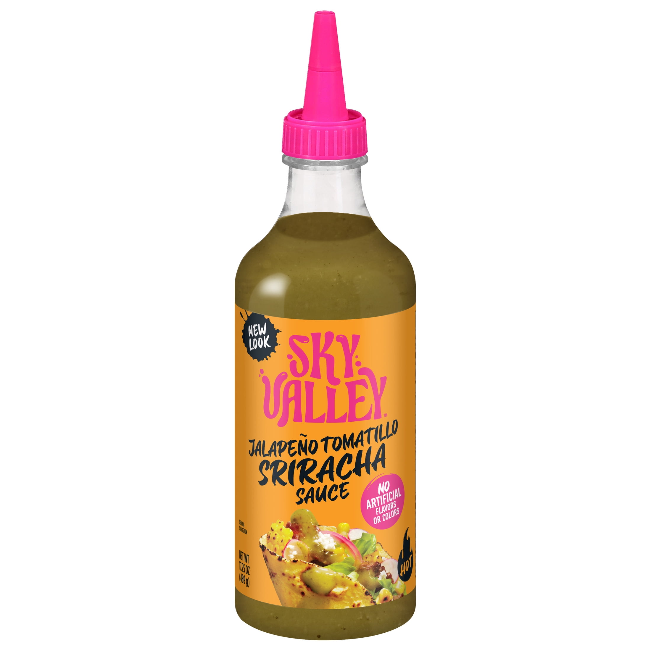 (3 pack) Sky Valley Jalapeño Tomatillo Sriracha Chili Hot Sauce, 17.25 oz