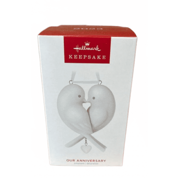 Hallmark Keepsake Christmas Ornament 2023, Our Anniversary, Lovebirds Wedding Anniversary Gift. .18 lbs.