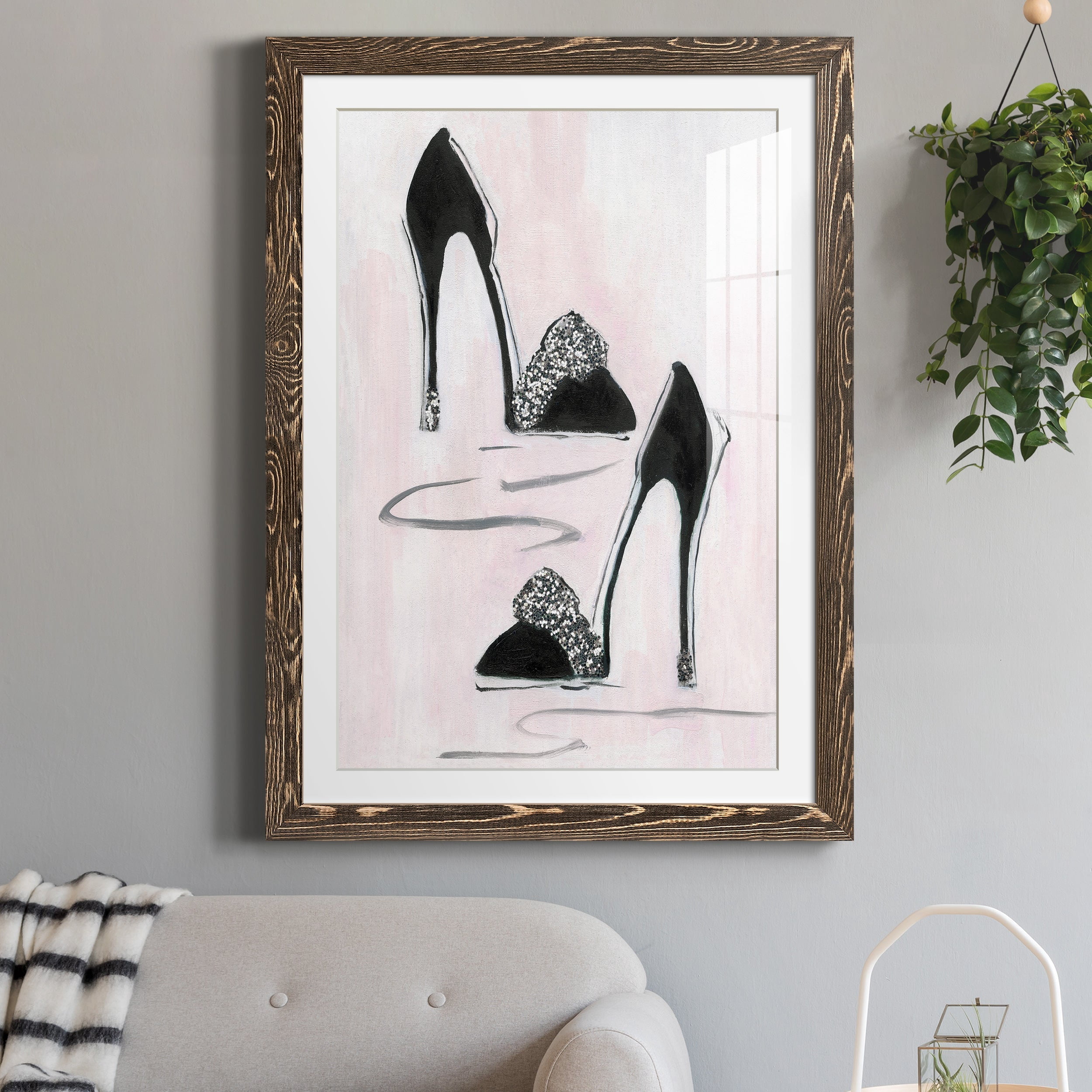 Shoes That Dazzle II - Premium Framed Print - Distressed Barnwood Frame - Ready to Hang