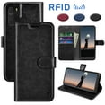thumbnail image 1 of Galaxy A21 Case, 4G Galaxy A21 Wallet Case,Takfox [RFID Blocking] PU Vegan Leather Cover Card Slots Cash ID Credit Card Holder Magnetic Folio Flip Phone Case Kickstand For Galaxy A21 US Version,Black, 1 of 6
