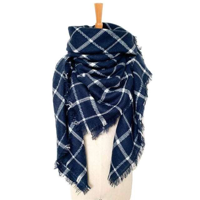 Jusqu'à 65 % de Rabais Mode Hiver Femmes Foulard Colorée Décontractée Carrée à Franges Châle Foulard à la Mode en Liquidation