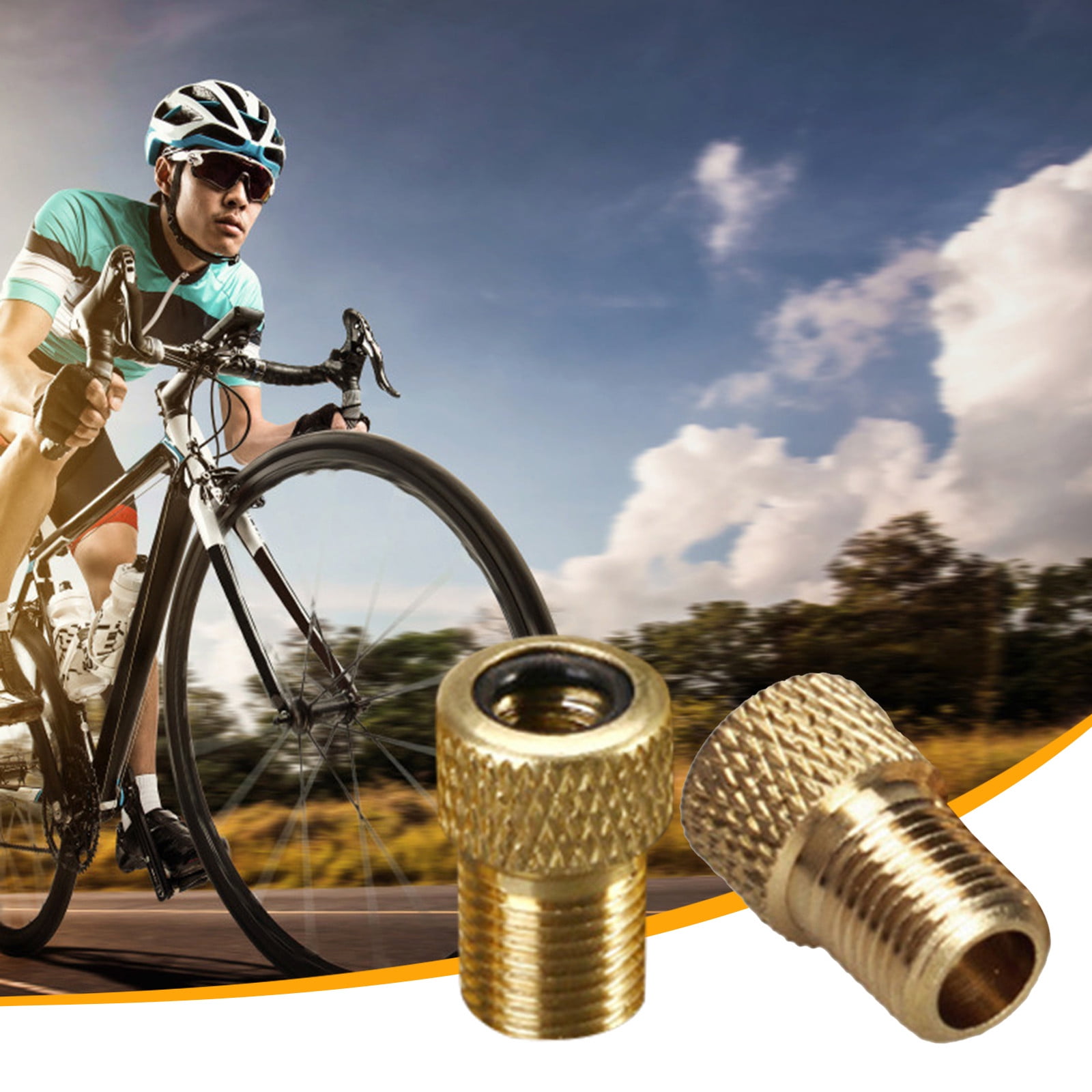 EQWLJWE The Brass Adapter Uses A Standard Pump Or Air Compressor To Inflate The Tires Bicycle Accessories Holiday Clearance