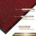 thumbnail image 3 of Tapis d'Entrée Extérieur Intérieur 29,5 x 17, Paillasson Toutes Saisons Toutes Saisons pour Porte d'Entrée, Tapis de Bienvenue 100 % Imperméable pour Plancher Garage Extérieur Entrée, Résistant aux Taches et à la Décoloration, Noir Rouge, 3 of 7