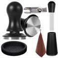 thumbnail image 3 of 6 PCS Espresso Accessories Coffee Espresso Tamper Set with Espresso Tamper,WDT Tool,Coffee Stirrer,Frothing Pitcher 53MM,1 * Coffee Espresso Tamper Set,Black, 3 of 6