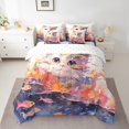 thumbnail image 2 of YST Ensemble de Douillette Chat de Dessin Animé, 7 Pcs, Très Grand Lit, Anime 3D Kawaii, Polyester, 2 of 5
