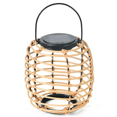 

EDFRWWS Solar Garden Light Ornaments 600mAh Imitation Rattan Lawn Projection Light (B)