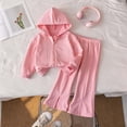 thumbnail image 3 of Enyan Girls Sweatsuits 2 Piece Set Long Sleeve Zip Up Hoodie and Jogger Pants Set Kid Toddler Girl Fall Winter Outfits,4-5 Years, 3 of 7