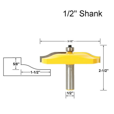 

12mm 1/2 Shank Large Rail & Stile Ogee Blade Cutter Cabinet Router Bit Tenon