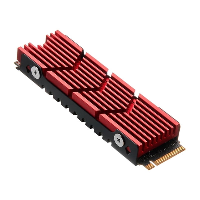 FinalCool M.2 SSD NVMe Heat Sink M2 2280 Solid State Hard Disk Heatsink Aluminum Alloy Radiator with Thermal Pad for Desktop PC Red B