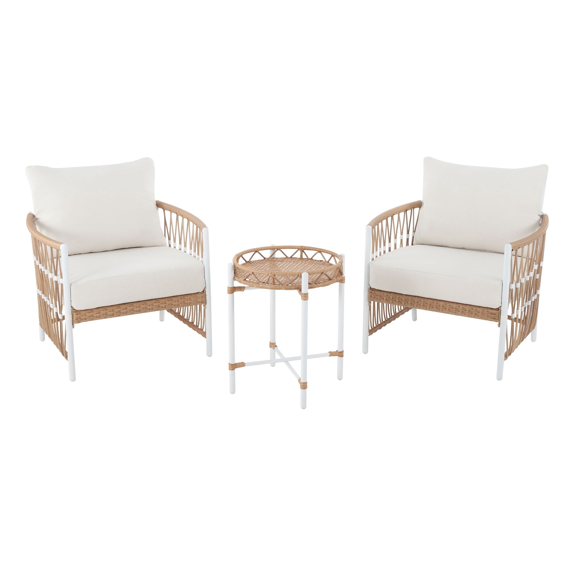 Better Homes & Gardens Lilah Outdoor 20" Round End Table, White