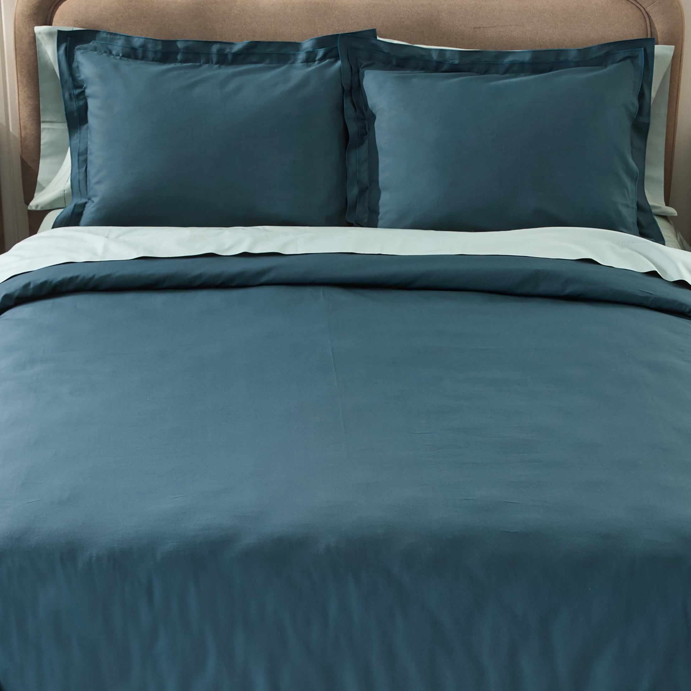 Better Homes & Gardens 3-Piece Teal Ocean 100% Cotton Percale Duvet Cover Set, Full/Queen