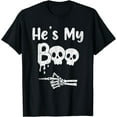 thumbnail image 1 of Pyjama Assorti d'Halloween pour Couples, C'est Mon Visage de Crâne Boo - Blanc - TG, 1 of 2