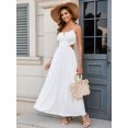 thumbnail image 2 of Vestido largo XinFsh Summer Spaghetti sin espalda con recorte en la espalda, blanco, 2 of 5