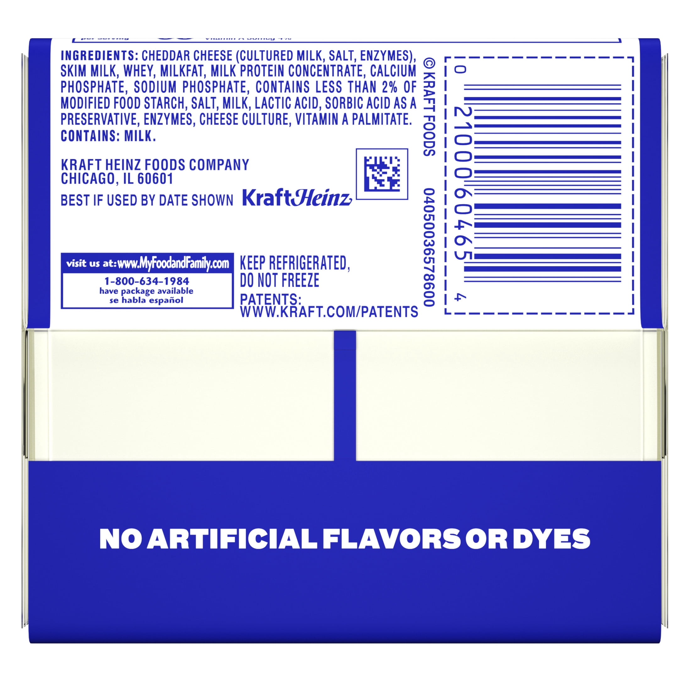 Kraft Singles White American Slices, 16 Count Pack