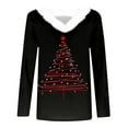 thumbnail image 4 of Hvot&aat Women's Furry V Neck Christmas Sweater Warm Long Sleeve Pullover Xmas Sweatshirts, 4 of 4