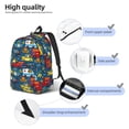 thumbnail image 4 of Naloa Vehicles Cartoon with Funny Drivers,Animal Drivers Canvas Backpack for Men Women Rucksack Casual Travel Daypack College Tote Satchel Bookbag for Teens-Small, 4 of 7