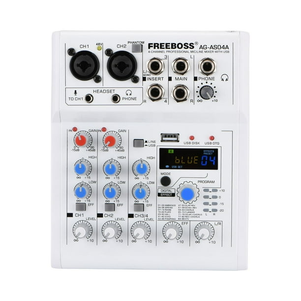 Table de mixage audio Bluetooth en direct console ordinateur karaoké DJ petite  table de mixage 