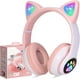thumbnail image 1 of Auriculares Bluetooth Sailing 3D Cat con LUZ LED 2 en 1 con cable/inalámbricos para niñas, 1 of 5