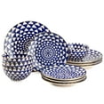 thumbnail image 3 of (3 pack) Thyme & Table Blue Medallion 12 Piece Dinnerware Set, 3 of 8