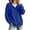 Blue, variant on Sweatshirt for Women Collared Half Button Pullover Top Long Sleeve Casual Top