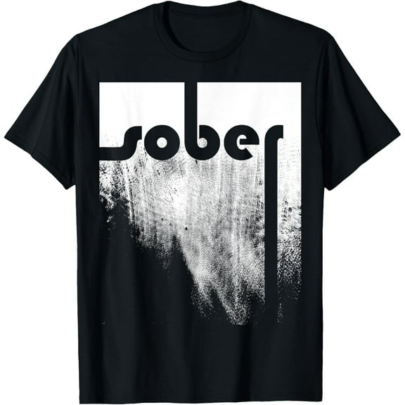 Sober - Vintage Sobriety T-ShirtMen and women, Black T-shirt, size: Extra large S-4XL