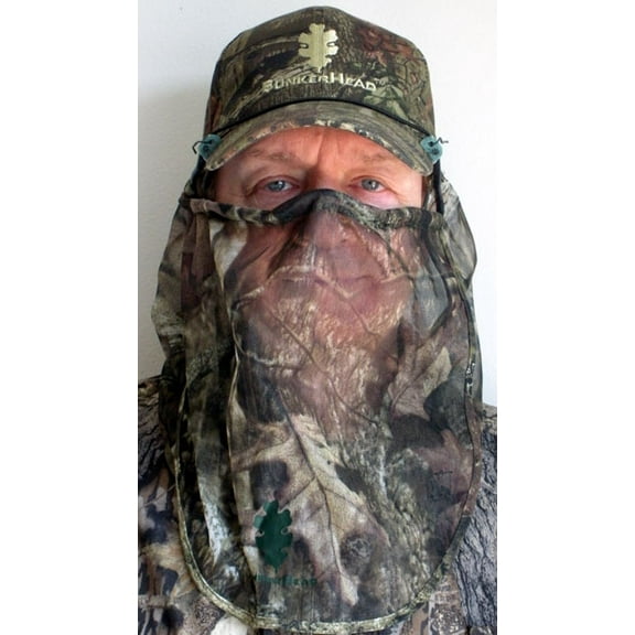 "BunkerHead No-Touch Facemask System – Mossy Oak Camo Netting"