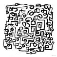 thumbnail image 2 of Marrott, Stephanie 20x20 Gold Ornate Wood Framed with Double Matting Museum Art Print Titled - Scribbles, 2 of 4